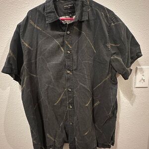 Banana Republic Black and Gold Casual Button Down Shirt